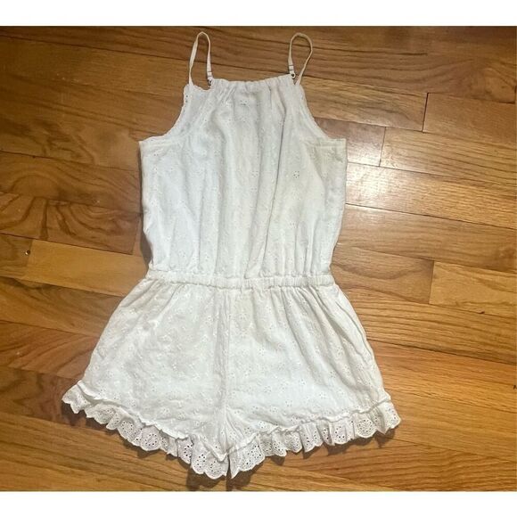 Polo Ralph Lauren White Eyelet Kids Romper Pull On Cotton Girly NWT Sz 4T - Picture 4 of 5